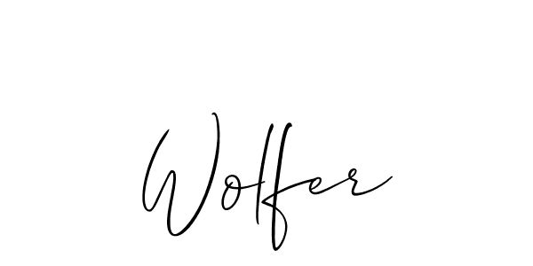 The best way (Allison_Script) to make a short signature is to pick only two or three words in your name. The name Wolfer include a total of six letters. For converting this name. Wolfer signature style 2 images and pictures png
