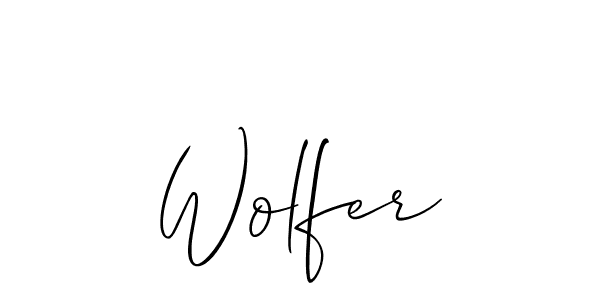 How to make Wolfer name signature. Use Allison_Script style for creating short signs online. This is the latest handwritten sign. Wolfer signature style 2 images and pictures png