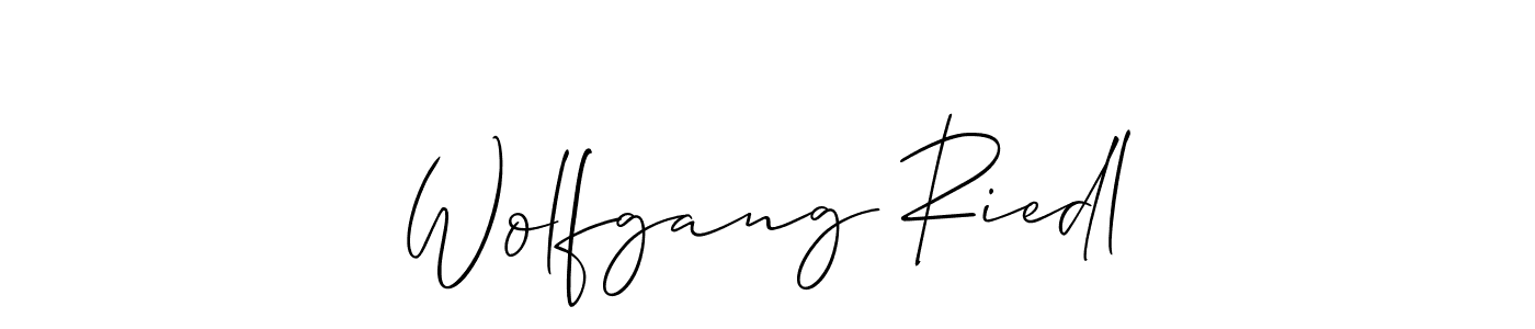This is the best signature style for the Wolfgang Riedl name. Also you like these signature font (Allison_Script). Mix name signature. Wolfgang Riedl signature style 2 images and pictures png