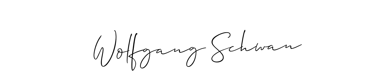 Make a beautiful signature design for name Wolfgang Schwan. With this signature (Allison_Script) style, you can create a handwritten signature for free. Wolfgang Schwan signature style 2 images and pictures png