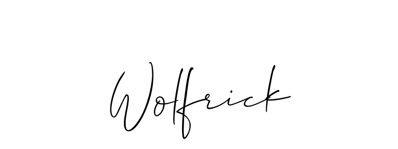 Make a short Wolfrick signature style. Manage your documents anywhere anytime using Allison_Script. Create and add eSignatures, submit forms, share and send files easily. Wolfrick signature style 2 images and pictures png