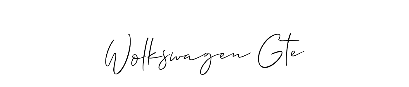 The best way (Allison_Script) to make a short signature is to pick only two or three words in your name. The name Wolkswagen Gte include a total of six letters. For converting this name. Wolkswagen Gte signature style 2 images and pictures png