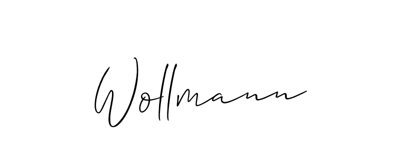 Use a signature maker to create a handwritten signature online. With this signature software, you can design (Allison_Script) your own signature for name Wollmann. Wollmann signature style 2 images and pictures png