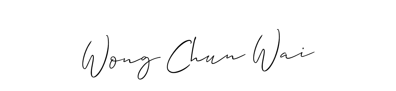 Make a beautiful signature design for name Wong Chun Wai. With this signature (Allison_Script) style, you can create a handwritten signature for free. Wong Chun Wai signature style 2 images and pictures png