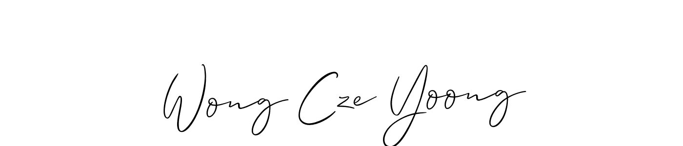 This is the best signature style for the Wong Cze Yoong name. Also you like these signature font (Allison_Script). Mix name signature. Wong Cze Yoong signature style 2 images and pictures png