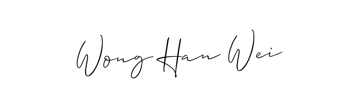 Allison_Script is a professional signature style that is perfect for those who want to add a touch of class to their signature. It is also a great choice for those who want to make their signature more unique. Get Wong Han Wei name to fancy signature for free. Wong Han Wei signature style 2 images and pictures png