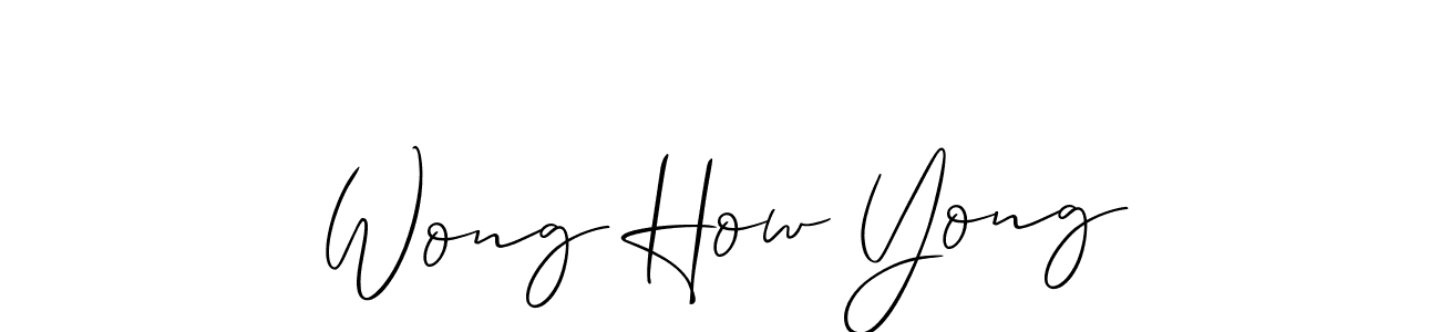 Make a beautiful signature design for name Wong How Yong. With this signature (Allison_Script) style, you can create a handwritten signature for free. Wong How Yong signature style 2 images and pictures png