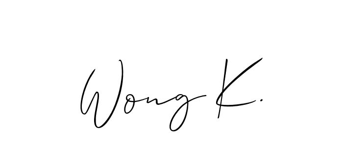 Similarly Allison_Script is the best handwritten signature design. Signature creator online .You can use it as an online autograph creator for name Wong K.. Wong K. signature style 2 images and pictures png