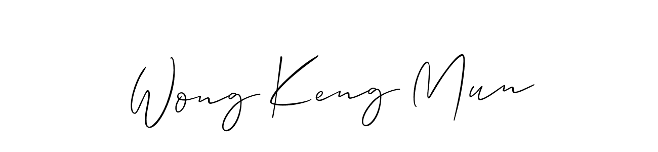 Similarly Allison_Script is the best handwritten signature design. Signature creator online .You can use it as an online autograph creator for name Wong Keng Mun. Wong Keng Mun signature style 2 images and pictures png