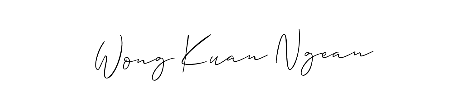 Design your own signature with our free online signature maker. With this signature software, you can create a handwritten (Allison_Script) signature for name Wong Kuan Ngean. Wong Kuan Ngean signature style 2 images and pictures png