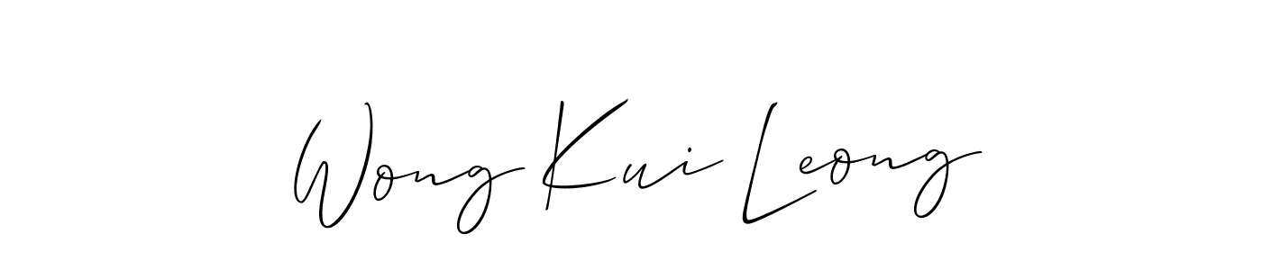 Best and Professional Signature Style for Wong Kui Leong. Allison_Script Best Signature Style Collection. Wong Kui Leong signature style 2 images and pictures png