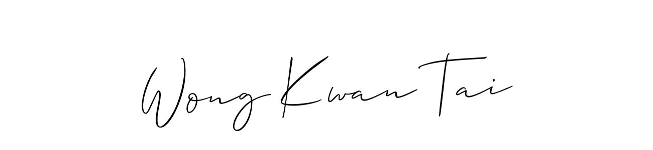 Allison_Script is a professional signature style that is perfect for those who want to add a touch of class to their signature. It is also a great choice for those who want to make their signature more unique. Get Wong Kwan Tai name to fancy signature for free. Wong Kwan Tai signature style 2 images and pictures png