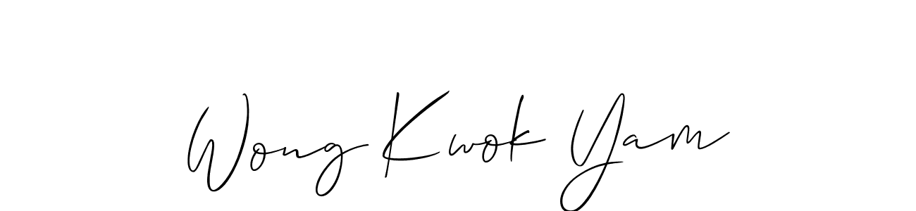 if you are searching for the best signature style for your name Wong Kwok Yam. so please give up your signature search. here we have designed multiple signature styles  using Allison_Script. Wong Kwok Yam signature style 2 images and pictures png