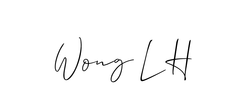 The best way (Allison_Script) to make a short signature is to pick only two or three words in your name. The name Wong L H include a total of six letters. For converting this name. Wong L H signature style 2 images and pictures png