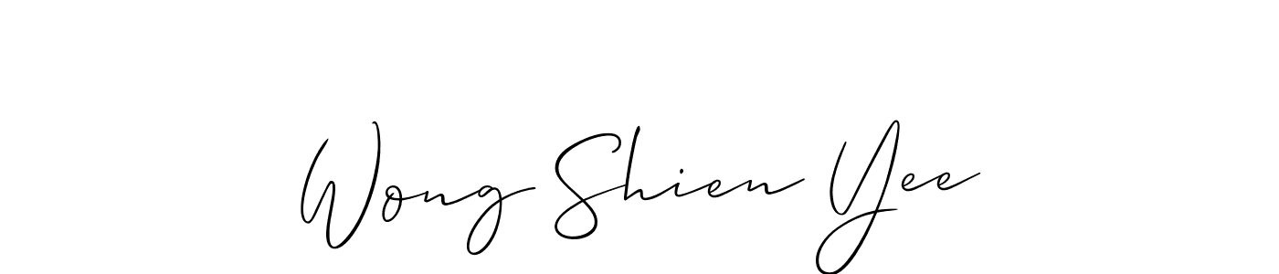 Best and Professional Signature Style for Wong Shien Yee. Allison_Script Best Signature Style Collection. Wong Shien Yee signature style 2 images and pictures png