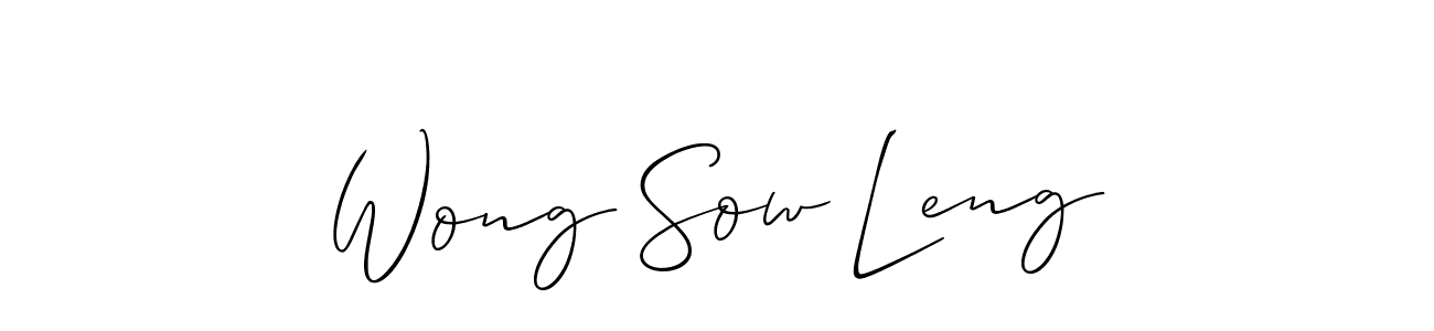 if you are searching for the best signature style for your name Wong Sow Leng. so please give up your signature search. here we have designed multiple signature styles  using Allison_Script. Wong Sow Leng signature style 2 images and pictures png