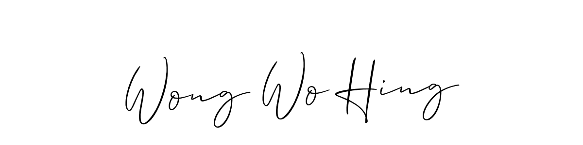 It looks lik you need a new signature style for name Wong Wo Hing. Design unique handwritten (Allison_Script) signature with our free signature maker in just a few clicks. Wong Wo Hing signature style 2 images and pictures png