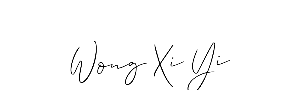 How to make Wong Xi Yi signature? Allison_Script is a professional autograph style. Create handwritten signature for Wong Xi Yi name. Wong Xi Yi signature style 2 images and pictures png