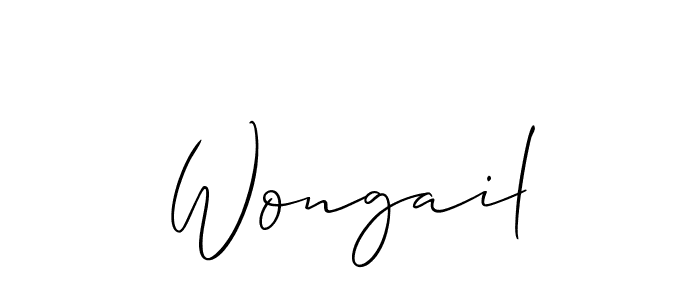 Also You can easily find your signature by using the search form. We will create Wongail name handwritten signature images for you free of cost using Allison_Script sign style. Wongail signature style 2 images and pictures png