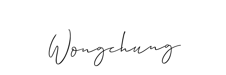 Use a signature maker to create a handwritten signature online. With this signature software, you can design (Allison_Script) your own signature for name Wongchung. Wongchung signature style 2 images and pictures png