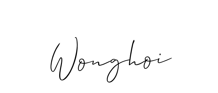 It looks lik you need a new signature style for name Wonghoi. Design unique handwritten (Allison_Script) signature with our free signature maker in just a few clicks. Wonghoi signature style 2 images and pictures png