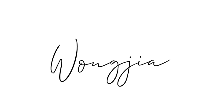 How to make Wongjia name signature. Use Allison_Script style for creating short signs online. This is the latest handwritten sign. Wongjia signature style 2 images and pictures png