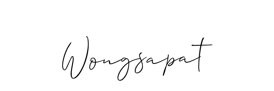 if you are searching for the best signature style for your name Wongsapat. so please give up your signature search. here we have designed multiple signature styles  using Allison_Script. Wongsapat signature style 2 images and pictures png