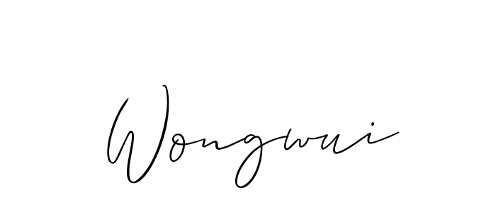 Make a beautiful signature design for name Wongwui. With this signature (Allison_Script) style, you can create a handwritten signature for free. Wongwui signature style 2 images and pictures png