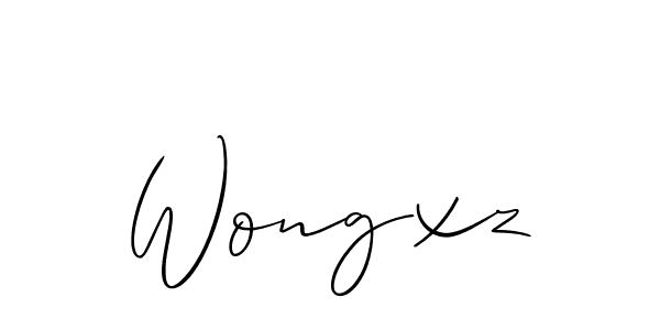 Create a beautiful signature design for name Wongxz. With this signature (Allison_Script) fonts, you can make a handwritten signature for free. Wongxz signature style 2 images and pictures png
