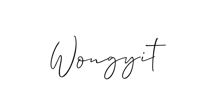 How to make Wongyit name signature. Use Allison_Script style for creating short signs online. This is the latest handwritten sign. Wongyit signature style 2 images and pictures png