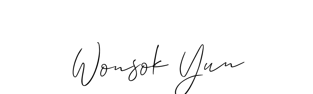 Once you've used our free online signature maker to create your best signature Allison_Script style, it's time to enjoy all of the benefits that Wonsok Yun name signing documents. Wonsok Yun signature style 2 images and pictures png