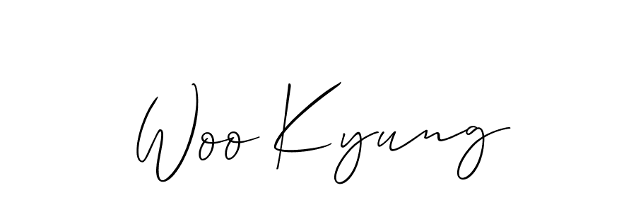 Design your own signature with our free online signature maker. With this signature software, you can create a handwritten (Allison_Script) signature for name Woo Kyung. Woo Kyung signature style 2 images and pictures png