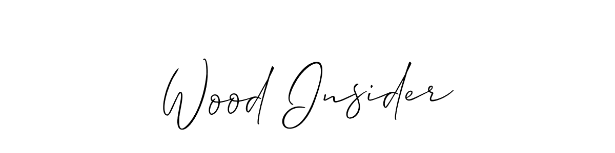 How to make Wood Insider signature? Allison_Script is a professional autograph style. Create handwritten signature for Wood Insider name. Wood Insider signature style 2 images and pictures png