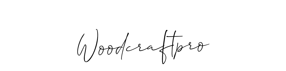Use a signature maker to create a handwritten signature online. With this signature software, you can design (Allison_Script) your own signature for name Woodcraftpro. Woodcraftpro signature style 2 images and pictures png