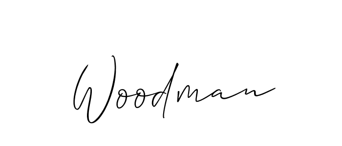 Create a beautiful signature design for name Woodman. With this signature (Allison_Script) fonts, you can make a handwritten signature for free. Woodman signature style 2 images and pictures png