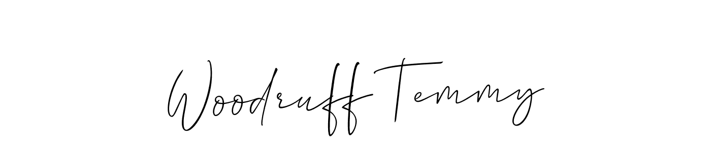 Make a beautiful signature design for name Woodruff Temmy. With this signature (Allison_Script) style, you can create a handwritten signature for free. Woodruff Temmy signature style 2 images and pictures png