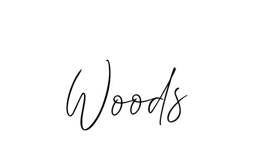 Design your own signature with our free online signature maker. With this signature software, you can create a handwritten (Allison_Script) signature for name Woods. Woods signature style 2 images and pictures png