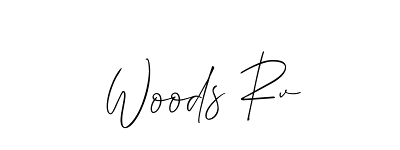 Create a beautiful signature design for name Woods Rv. With this signature (Allison_Script) fonts, you can make a handwritten signature for free. Woods Rv signature style 2 images and pictures png