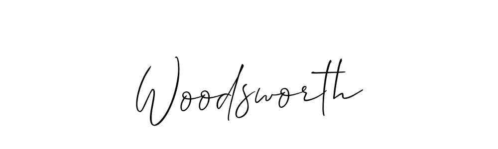 Use a signature maker to create a handwritten signature online. With this signature software, you can design (Allison_Script) your own signature for name Woodsworth. Woodsworth signature style 2 images and pictures png