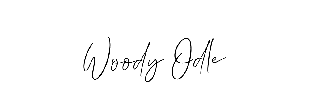 How to make Woody Odle name signature. Use Allison_Script style for creating short signs online. This is the latest handwritten sign. Woody Odle signature style 2 images and pictures png