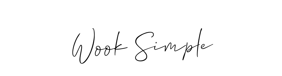 You should practise on your own different ways (Allison_Script) to write your name (Wook Simple) in signature. don't let someone else do it for you. Wook Simple signature style 2 images and pictures png