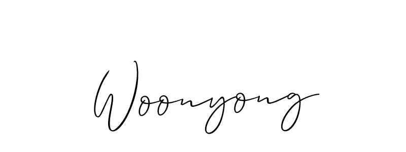 Also You can easily find your signature by using the search form. We will create Woonyong name handwritten signature images for you free of cost using Allison_Script sign style. Woonyong signature style 2 images and pictures png