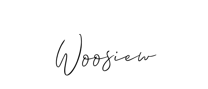 How to make Woosiew signature? Allison_Script is a professional autograph style. Create handwritten signature for Woosiew name. Woosiew signature style 2 images and pictures png