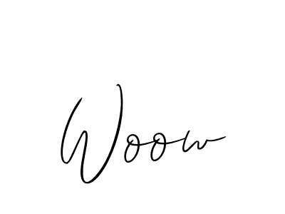 Use a signature maker to create a handwritten signature online. With this signature software, you can design (Allison_Script) your own signature for name Woow. Woow signature style 2 images and pictures png