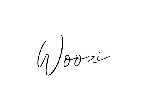 Woozi stylish signature style. Best Handwritten Sign (Allison_Script) for my name. Handwritten Signature Collection Ideas for my name Woozi. Woozi signature style 2 images and pictures png