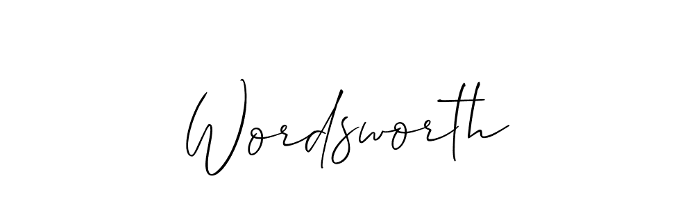 How to make Wordsworth signature? Allison_Script is a professional autograph style. Create handwritten signature for Wordsworth name. Wordsworth signature style 2 images and pictures png