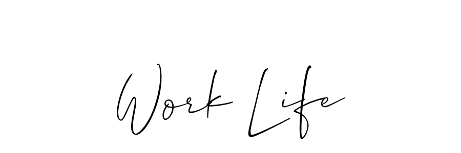 It looks lik you need a new signature style for name Work Life. Design unique handwritten (Allison_Script) signature with our free signature maker in just a few clicks. Work Life signature style 2 images and pictures png
