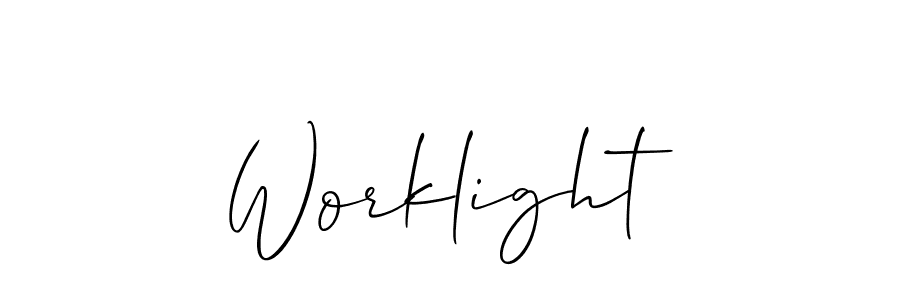 Create a beautiful signature design for name Worklight. With this signature (Allison_Script) fonts, you can make a handwritten signature for free. Worklight signature style 2 images and pictures png