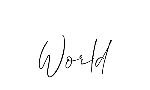 Allison_Script is a professional signature style that is perfect for those who want to add a touch of class to their signature. It is also a great choice for those who want to make their signature more unique. Get World name to fancy signature for free. World signature style 2 images and pictures png