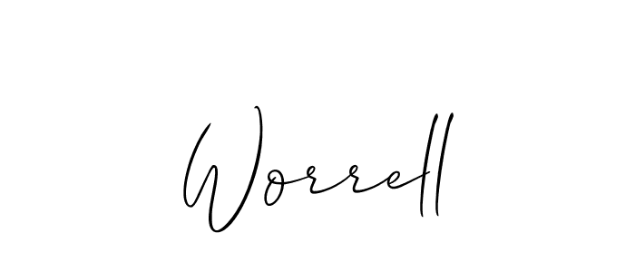 Best and Professional Signature Style for Worrell. Allison_Script Best Signature Style Collection. Worrell signature style 2 images and pictures png